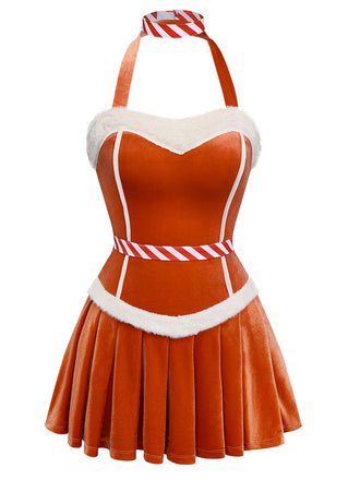 Abito in flanella con pompon e omino di pan di zenzero anni '80