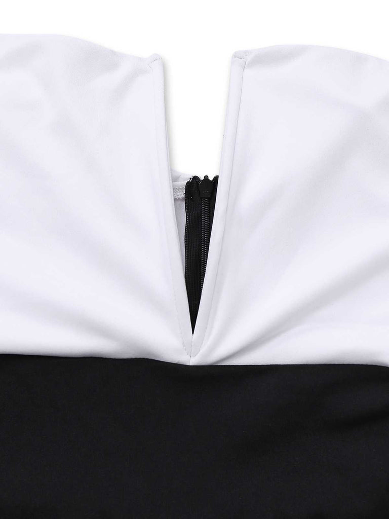 Tuta lunga spalle scoperte a contrasto con scollo a V profondo anni '70