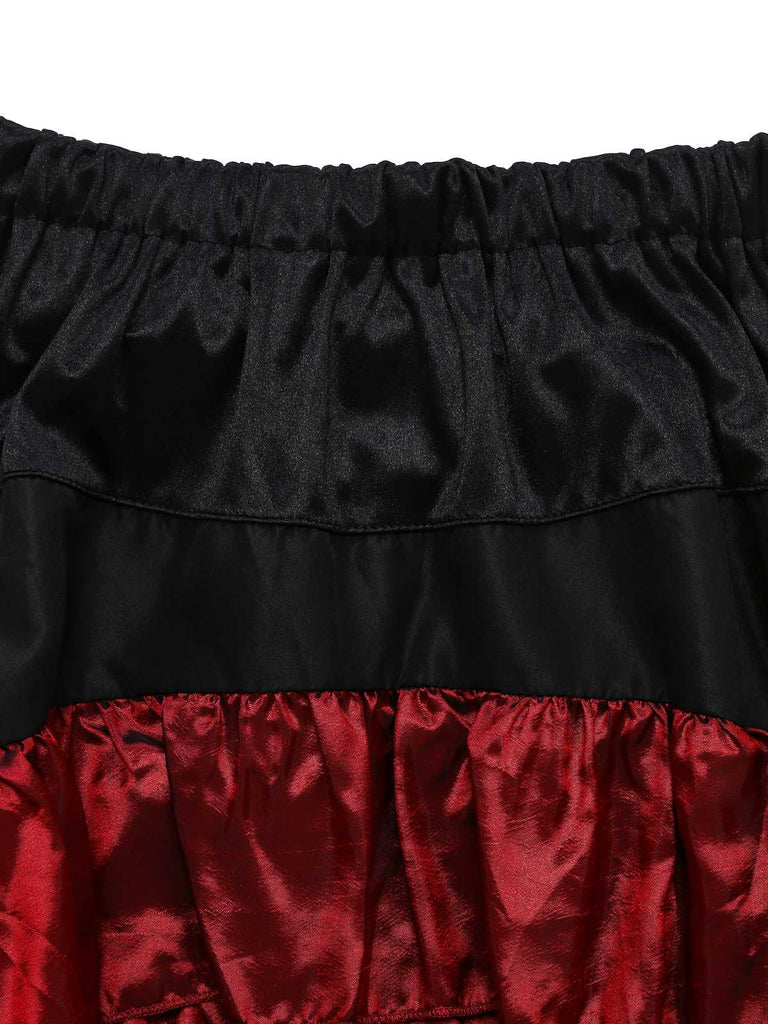 2PCS Set di costumi da pirata con volant Halloween anni '80