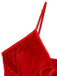 Completo intimo babydoll con pon pon rosso anni '70