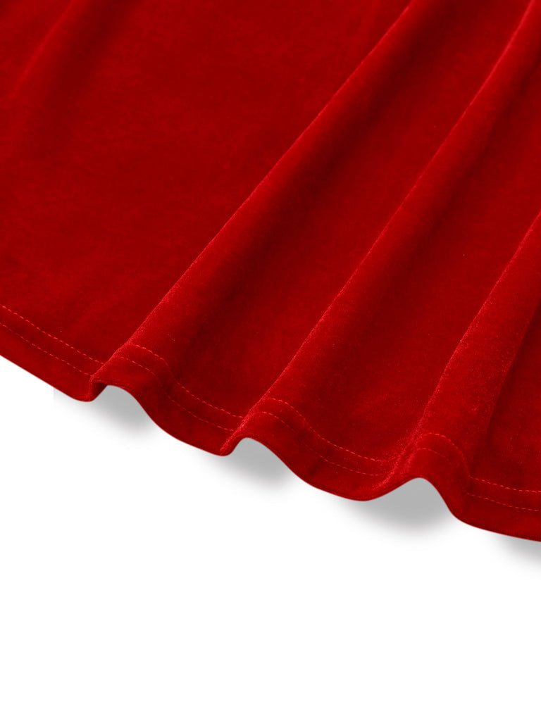 Mini abito a forma di fragola rosso anni '80