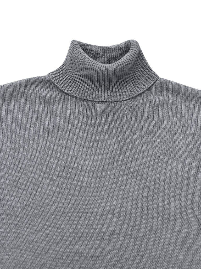 2PCS Maglione a collo alto a maglia e gonna plissettata anni '60