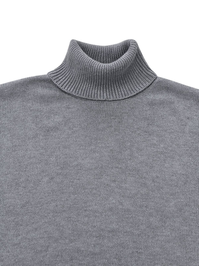 2PCS Maglione a collo alto a maglia e gonna plissettata anni '60