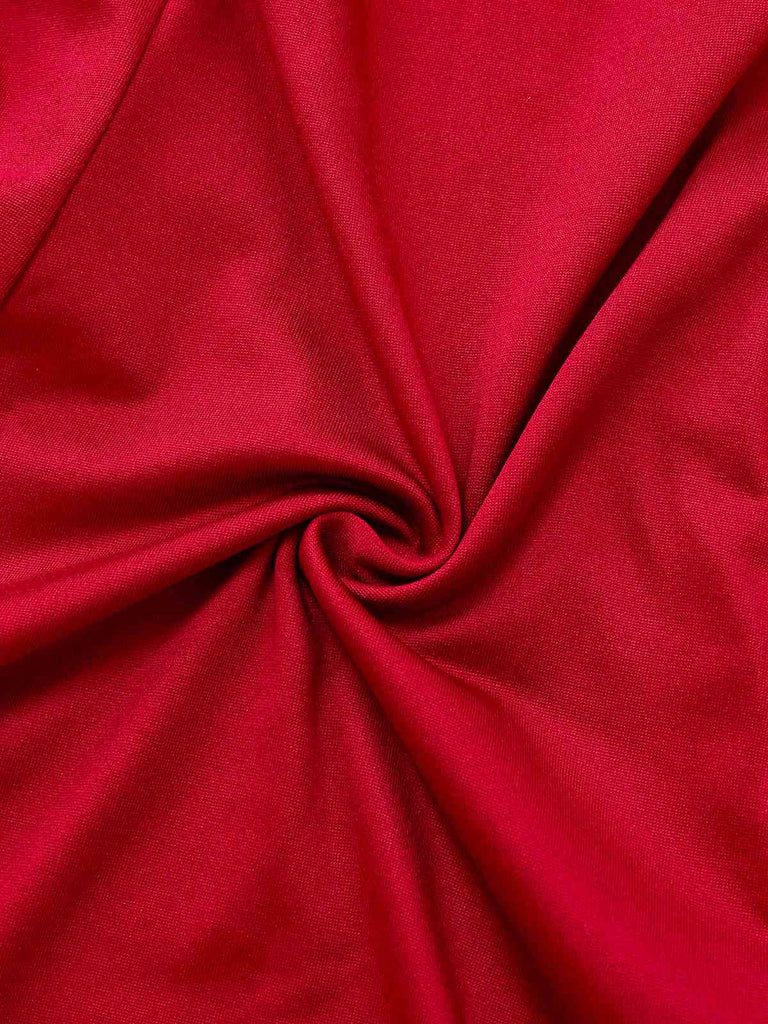 Camicia da notte con volant in pizzo a fiocco rosso anni '60
