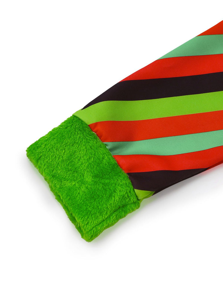 Felpa con cappuccio in 3D con albero di Natale colorato anni '70