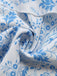 Abito a balze floreale con spalline sottili blu anni '70