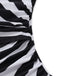 Costume da Bagno One-Shoulder Zebra con Stampa con Cut-Out Anni '60 4
