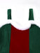 Completo di abiti natalizi in peluche rosso e verde anni '60
