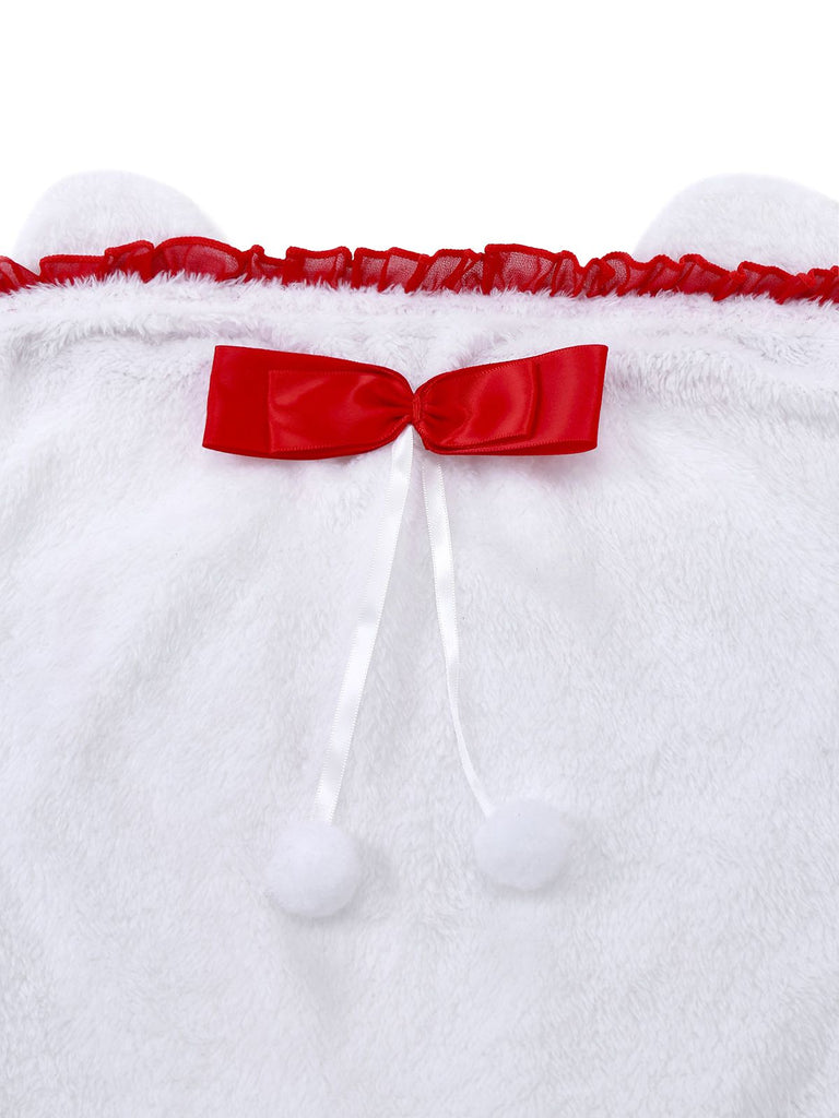 Camicia da notte con fiocco e coda soffice a coniglietto anni '60