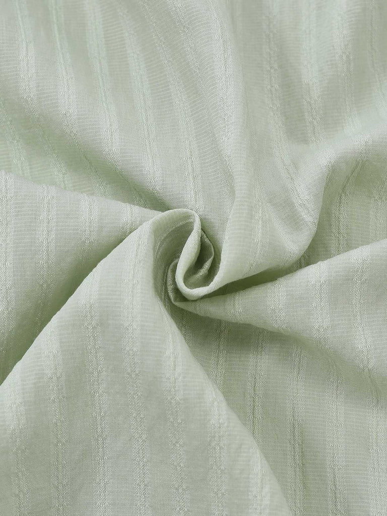 Camicetta con maniche a sbuffo e collo annodato verde anni '80