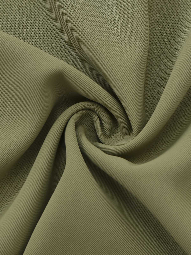 Gonna midi a tinta unita verde anni '80