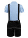2PCS Costume Oktoberfest con camicetta e pantaloncini anni '60