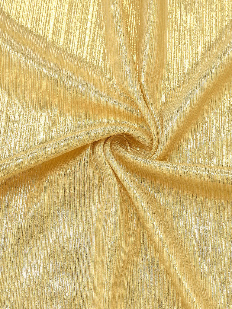 Costumi intero arricciato e copricostume oro anni '80