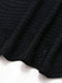Abito in maglia con scollo all'americana nero anni '70