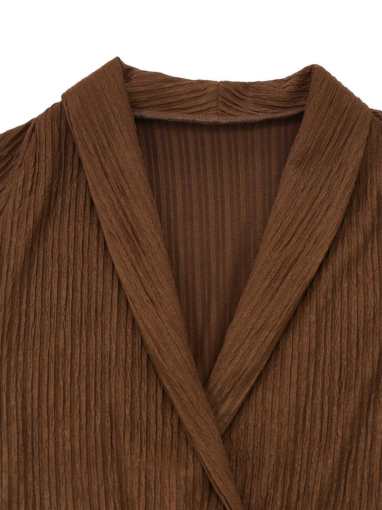 Abito da sirena con scollo a V e orlo in rete testurizzata anni '30