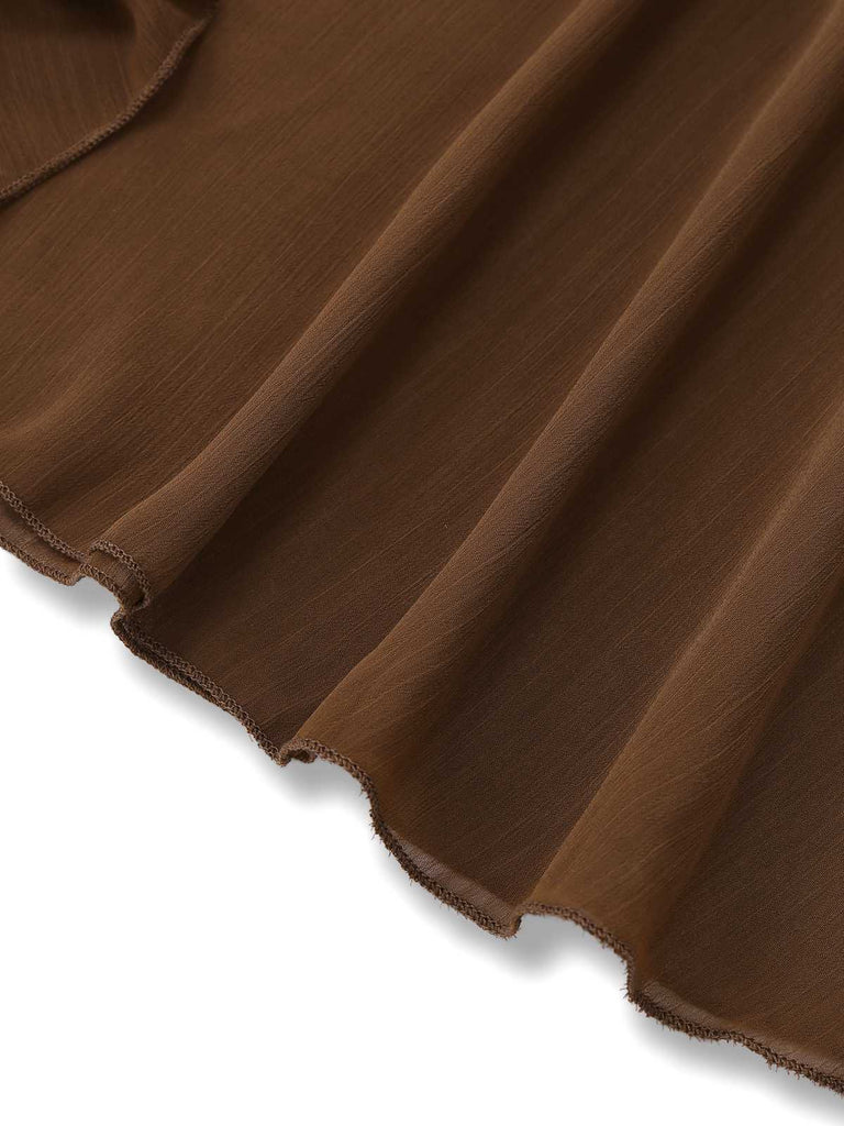 Abito da sirena con scollo a V e orlo in rete testurizzata anni '30