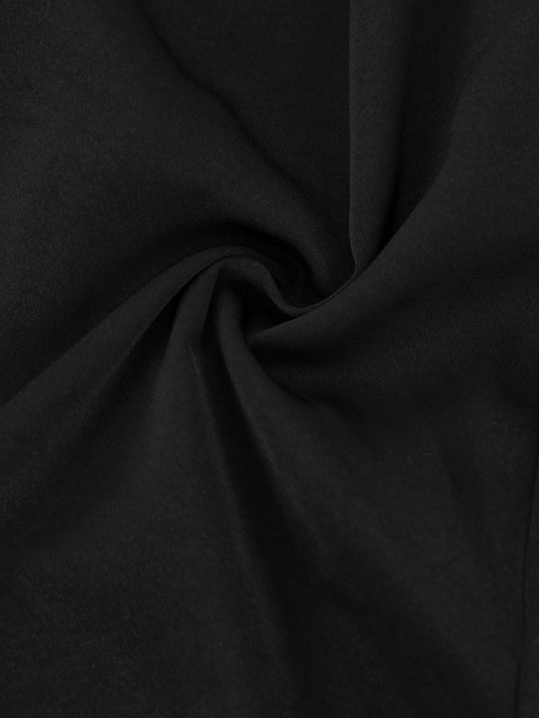 Abito a spalle scoperte con contrasto nero anni '80