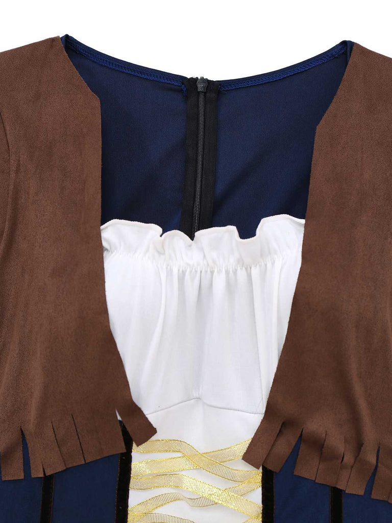 Costume da cowgirl western con frusta anni '40