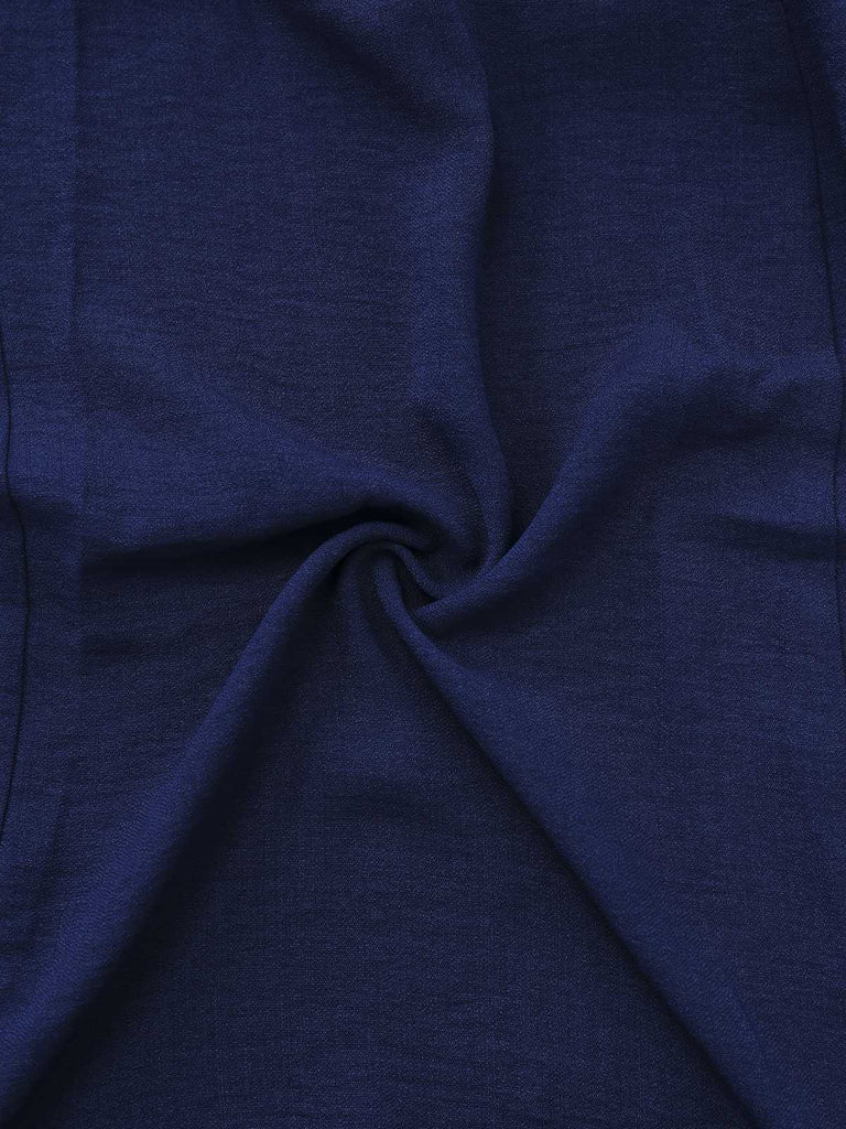 Abito camicia con cintura e finiture a contrasto blu scuro anni '40
