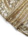 Abito da sera in paillettes con spalle scoperte oro anni '80
