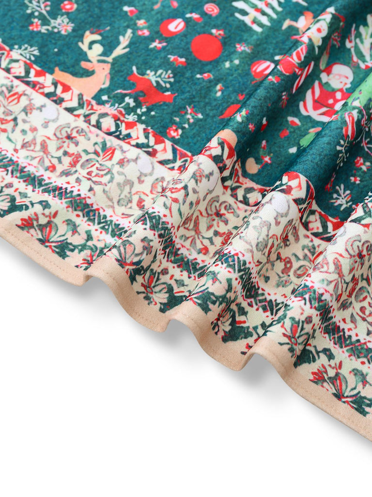 Cappotto con cappuccio e stampa natalizia anni '50