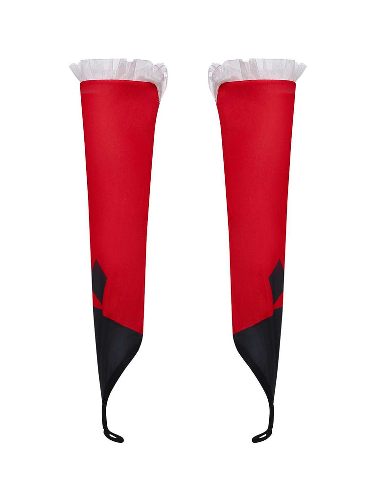 Costume da clown con colletto arricciato Halloween anni '70