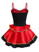 2PCS Mantello da cappuccio con abito corsetto rosso anni '70