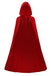 2PCS Mantello da cappuccio con abito corsetto rosso anni '70