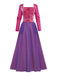 2PCS Top e gonna Hocus Pocus viola in pizzo floreale anni '30