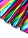Tuta lunga con scollo all'americana e arcobaleno multicolore anni '70