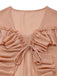 Blusa boho tinta unita con volant a cascata anni '70