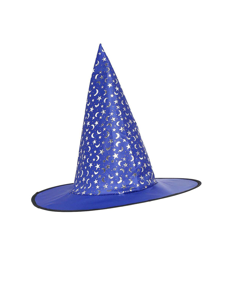 Abito in tulle da strega stellata Halloween blu anni '70