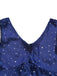 Abito in tulle da strega stellata Halloween blu anni '70