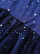 Abito in tulle da strega stellata Halloween blu anni '70