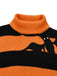 Maglione a maglia con pipistrello Halloween arancione anni '50