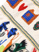 Abito stampa graffiti con spalline sottili multicolore anni '70