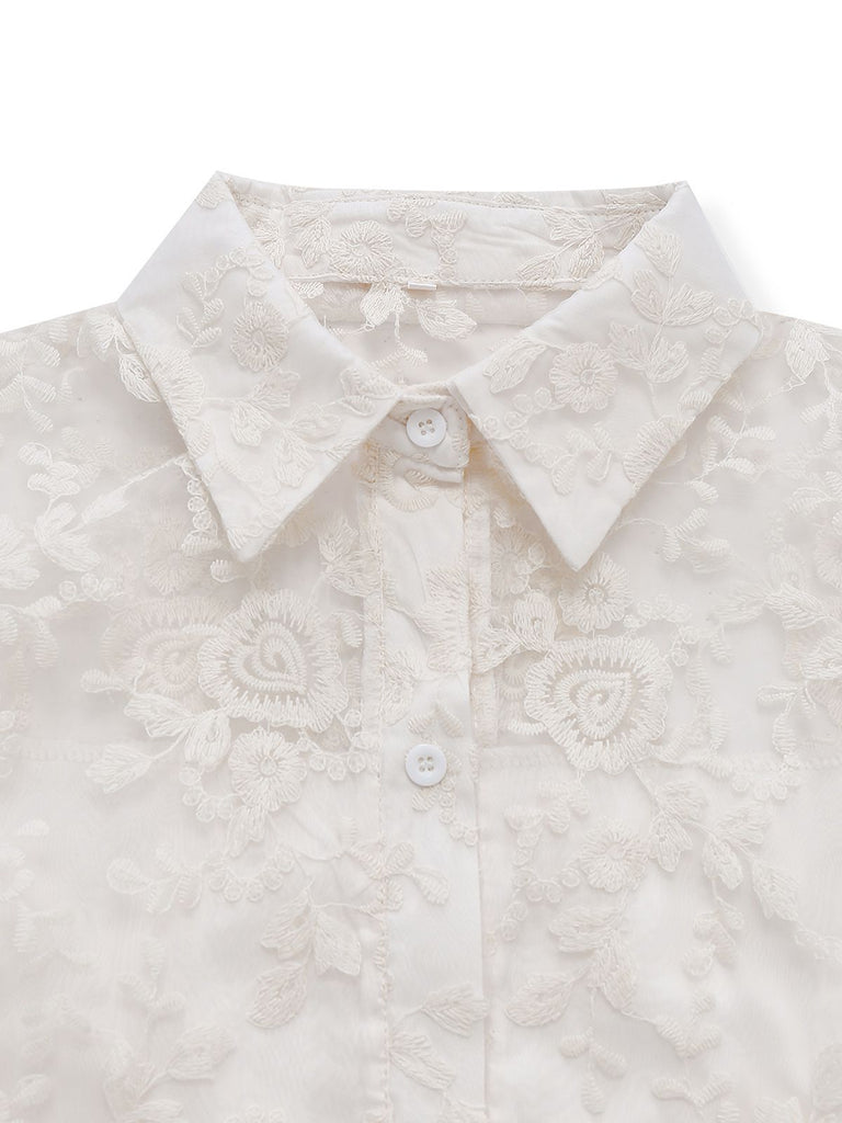 Abito in pizzo di puro cotone bianco anni '60