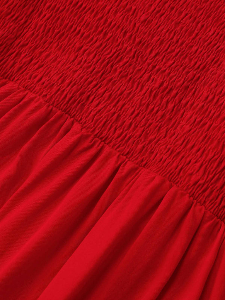 Abito sottoveste senza maniche con vita arricciata anni '50