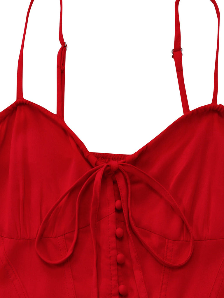 Abito sottoveste senza maniche con vita arricciata anni '50