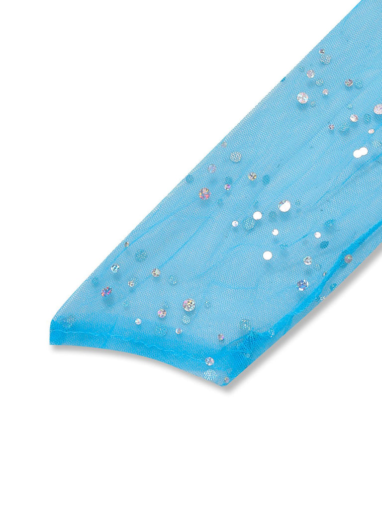 Mantello e abito Elsa con paillettes blu anni '70