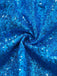 Mantello e abito Elsa con paillettes blu anni '70