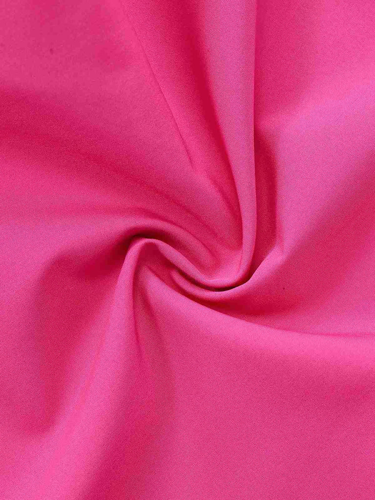 Tuta lunga con maniche a lanterna e scollo a V rosa anni '60