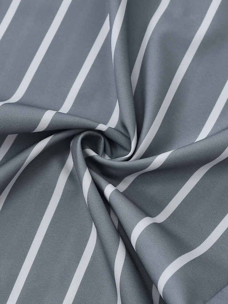 Tuta lunga a righe senza spalline con cintura grigia anni '30