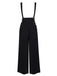2PCS Camicetta colletto a righe e pantaloni bretelle nero anni '30