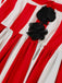Abito a righe da clown malvagio Halloween anni '60