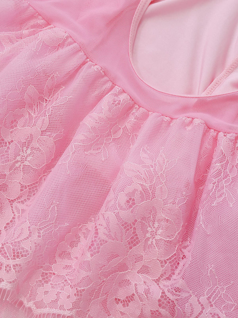 Completo body con corsetto e pizzo anni '60