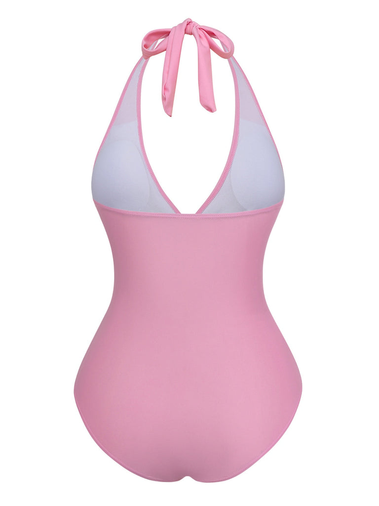 2PCS Costumi intero con stella marina e copricostume anni '40