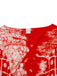 Abito con stampa sangue horror Halloween rosso anni '50