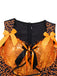 Abito arancione con ragnatela e zucca Halloween anni '60