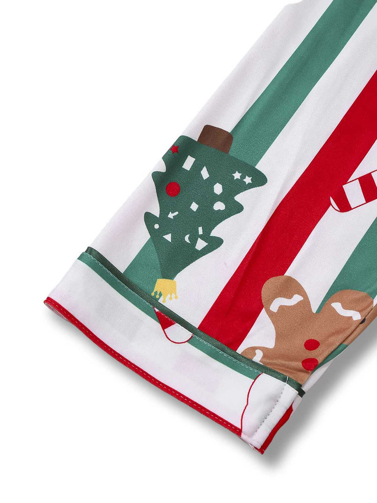 Pigiama con bastoncini di zucchero e pan di zenzero anni '50